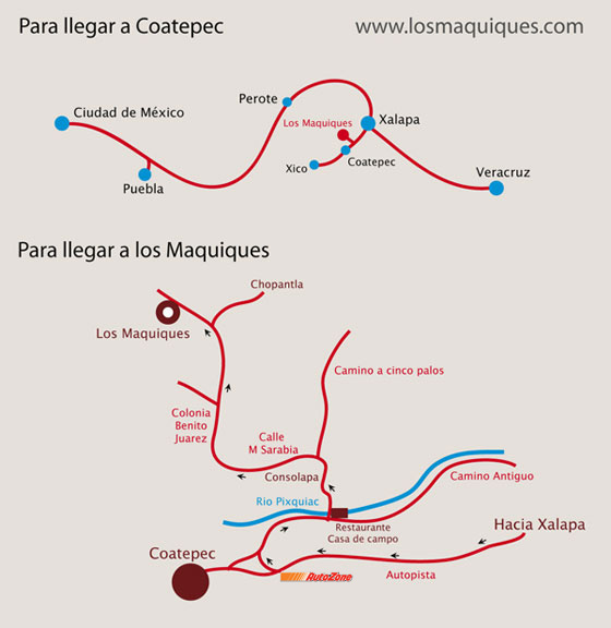 Mapa de ubicación de los maquiques